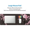 thumbnail image 6 of Sakura Cherry Blossom Extended Gaming Mouse Pad Non-Slip Rubber Base Pink Large Mousepad 31.5x11.8in with Stitched Edge Waterproof Flower Keyboard Pads Black Desk Laptop Mats for Work/Game/Office, 6 of 6