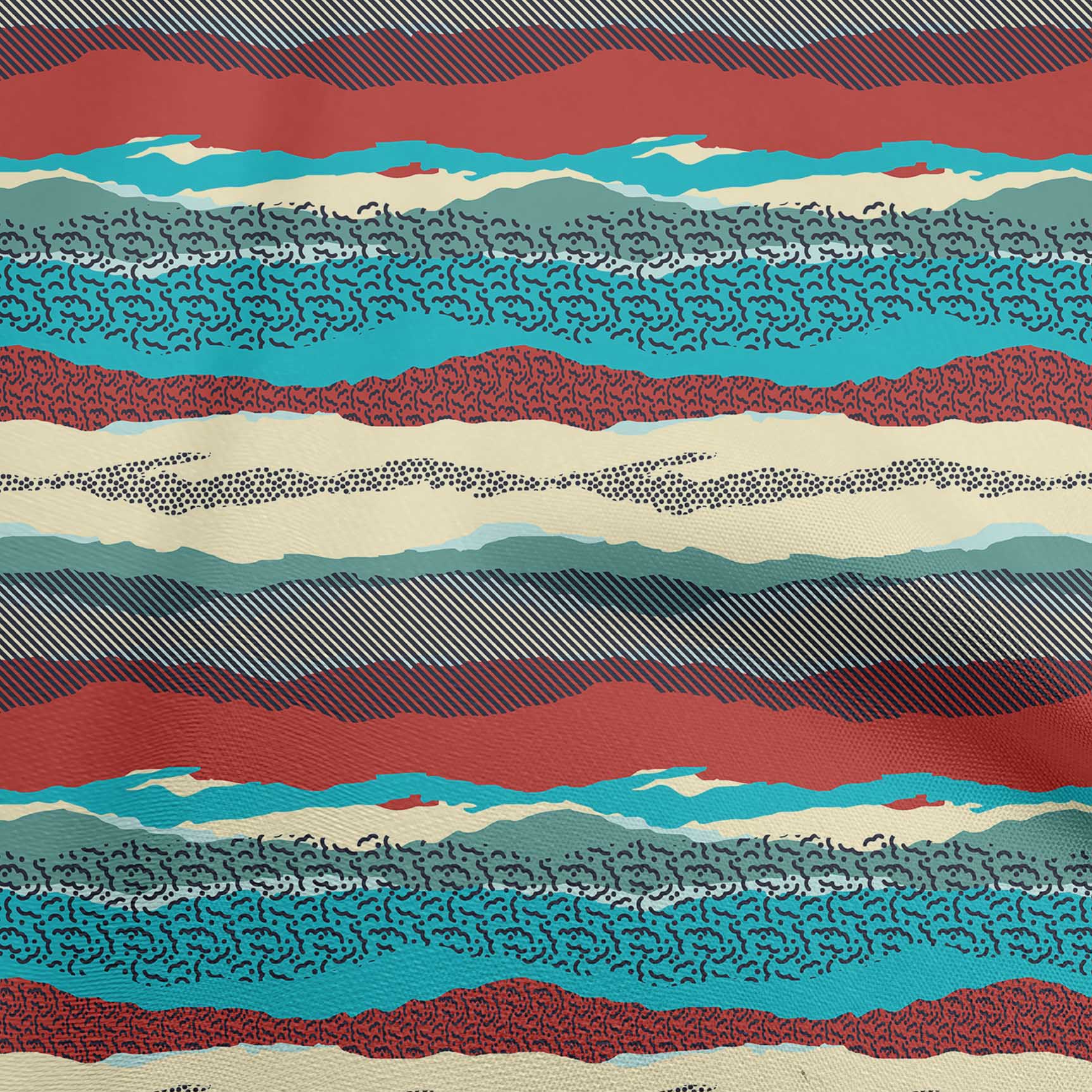 oneOone Cotton Jersey Red Fabric Abstracts Fabric For Sewing Printed ...