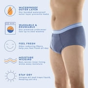 Wearever Mens Incontinence Underwear Washable Bladder Control Briefs, 3-Pack
