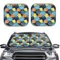 thumbnail image 2 of Daiia Sunflowers 2PCS Car Windshield Sun Shade, Foldable Sun Shield for Car Front Window, Auto Sun Blocker Visor Protector Universal for Truck SUV Pickup-Large, 2 of 7