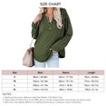 thumbnail image 4 of Blusa de manga larga cuello redondo botón Pullover Pure Color cómodo Casual Tops para Mujer, 4 of 4