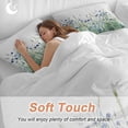 thumbnail image 4 of Queen 4 Piece Bedding Set Watercolor Pastoral Farm Botanical Soft Breathable Duvet Cover and Pillowcase, Blue Floral on White Duvet Cover Set Bed Sheets for Bedroom Dormitory Guest Room, 4 of 9