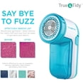 thumbnail image 2 of True & Tidy Tidy Battery-Operated Portable Fabric Lint Remover, Teal, 2 of 6