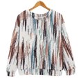 thumbnail image 4 of AJHSAKLt Sweatshirt for Women Graphic Crewneck Tops Loose Fitting Pullover Printed Long Sleeved Versatile Casual Sweater Essentials Hoodie White, 4 of 8
