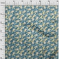 thumbnail image 3 of oneOone Silk Tabby Medium Blue Fabric Floral Sewing Fabric By The Yard Printed Diy Clothing Sewing Supplies 42 Inch Wide, 3 of 4