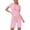 Pink, variant on Short Sets for Women Relaxed Fit Basic Plain Short Sleeve Crewneck T Shirt and Shorts 2 Piece Matching Set Lounge Set