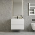 thumbnail image 5 of JPND 30" Bathroom Vanity with Single Hole Sink Top, Wall Mounted Storage Cabinet Set with Two Soft Close Drawers and Doors, White 30"W x 19"D x 24"H, 5 of 8