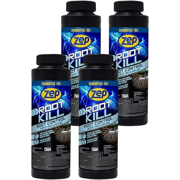 Zep Root Kill, 32 oz Case of 4, Root Killer for Clogged Drains