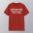 thumbnail image 3 of Undiagnosed but Everyone's Pretty Sure Graphic Tees for Women 2026 Summer Casual Short Sleeve Crewneck Funny T Shirts, 3 of 4