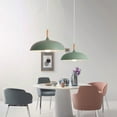 thumbnail image 4 of Lampara De Techo Colgante Macaron Retro Con Madera 35 Cm de Diámetro ilios innova  Verde, 4 of 9