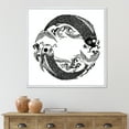 thumbnail image 2 of Designart 'China Koi Fish In Chinoiserie Style III' Nautical & Coastal Framed Canvas Wall Art Print, 2 of 5