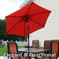 thumbnail image 3 of Sunnydaze 84" Burnt Orange Solid Cantilever Umbrella, 3 of 13