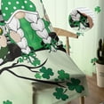 thumbnail image 6 of Sheer Curtains 72 Inches Long, Green Ombre Lucky Tree Gnomes Light Filtering Window Curtains for Living Room/Bedroom, St. Patrick's Day Rod Pocket Voile Sheer Curtain Drapes, 52"W x 72"L, 2 Panels, 6 of 9