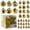 Gold, variant on Prextex Midnight Blue Christmas Ball Ornaments for Christams Decorations - 36 Pieces Xmas Tree Shatterproof Ornaments with Hanging Loop for Holiday and Party Deocation (Combo of 6 Styles in 3 Sizes)