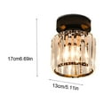 thumbnail image 4 of Dianli Modern Crystal Ceiling Light Iron Art Gold Warm LED Bedroom Living Room Balcony Porch Entrance Lamp Transparent Crystal Cylinder Home Decor End-of-Season Clea-rance Discounts, 4 of 7