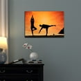 thumbnail image 2 of wall26 - Canvas Wall Art - Silhouette of Woman Practicing Yoga on The Beach at Sunset - Gallery Wrap Modern Home Art | Ready to Hang - 32x48 inches, 2 of 3