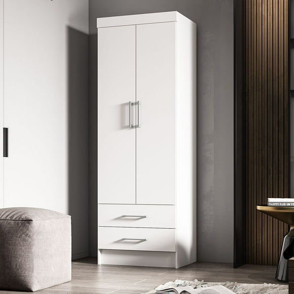 Ropero de Madera Modelo Alce Color Blanco Mobi Muebles