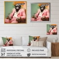 thumbnail image 4 of Designart "Fashion-First Gorilla in Pink and Black Suit" Animals Framed Wall Art Decor - Modern Pink Gorilla Hallway Framed Wall Art Decor, 4 of 6