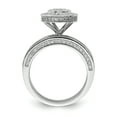 thumbnail image 2 of Sterling Silver Rhodium-plated CZ Round Cut 3 Piece Set Ring QR6931, 2 of 4