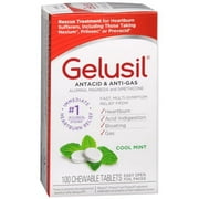 Gelusil Antacid, Anti-Gas Chewable Tablets, Mint 100 ea(pack of 2)