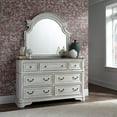 thumbnail image 3 of Liberty Furniture Industies, INC Queen Panel Bed, Dresser & Mirror, Night Stand - Antique White & Weathered Bark, 3 of 3