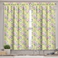 thumbnail image 2 of Ambesonne Watercolor Valance & Curtain, Flowers Theme, 55"x45", Pale Yellow Pale Pink, 2 of 7