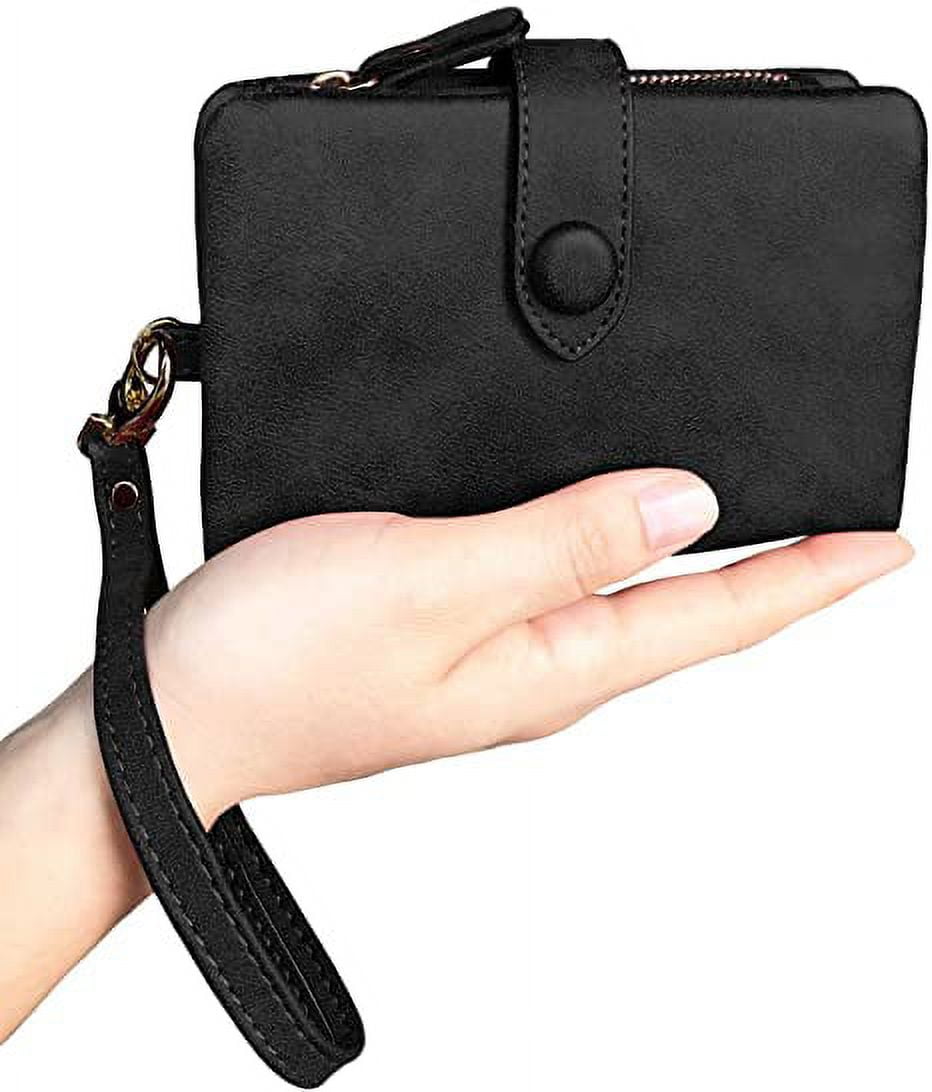  POIUGOYA Slim Wallet for Women, Leather Bifold RFID Blocking  Credit Card Holder with Keychain, Zipper Coin Pocket & ID Window :  Clothing, Shoes & Jewelry