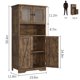 thumbnail image 4 of 67 inch Alto Marrón Freestanding de 3 Niveles Almacenamiento Gabinete con 4 cm de Profundidadoors y Ajustable Shelves para Living Sala cm de Profundidadining Sala Bathroom o Entryway, 4 of 8