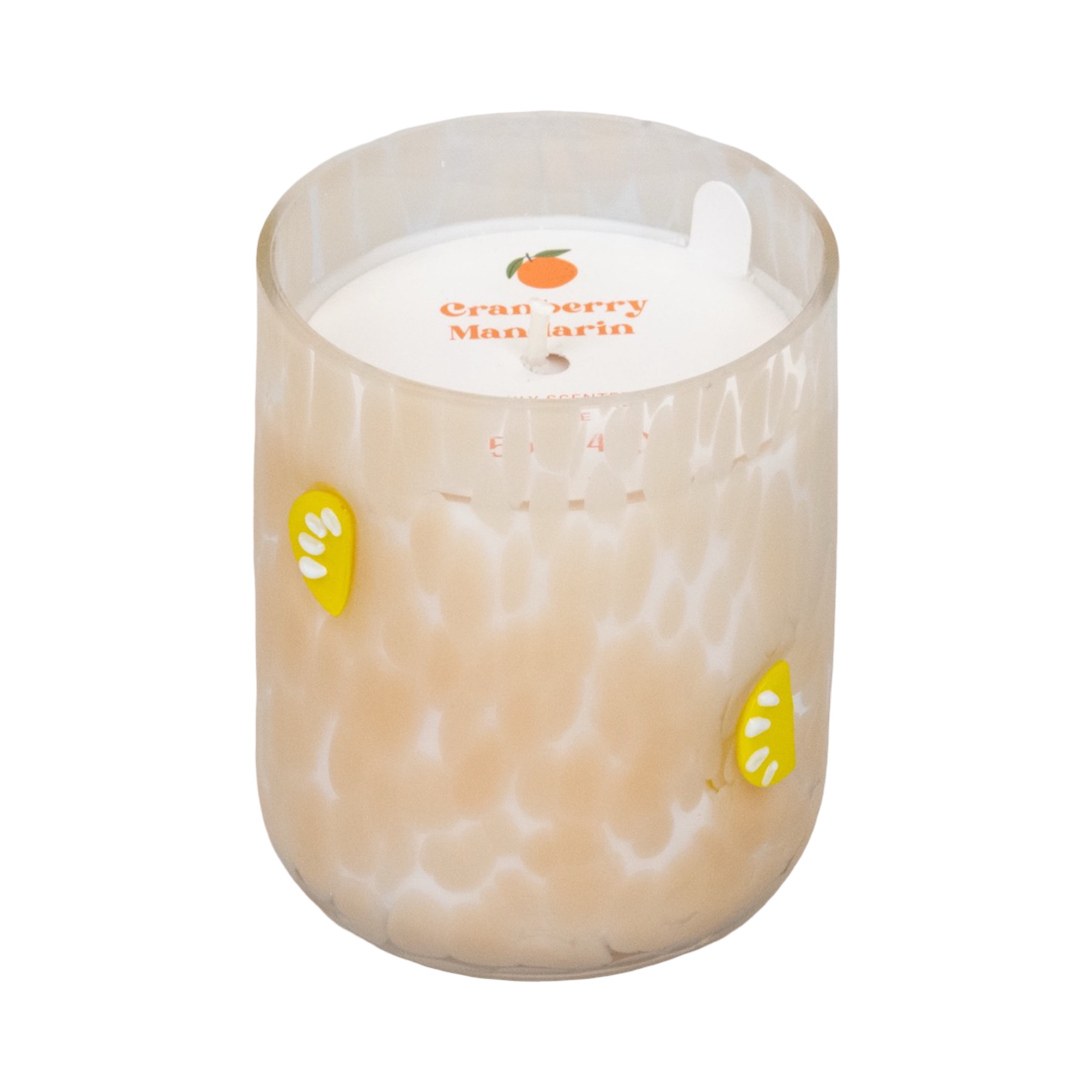 Mainstays 1-Wick Art Glass Scented Jar Candle, Cranberry Mandarin, 8.5 oz.