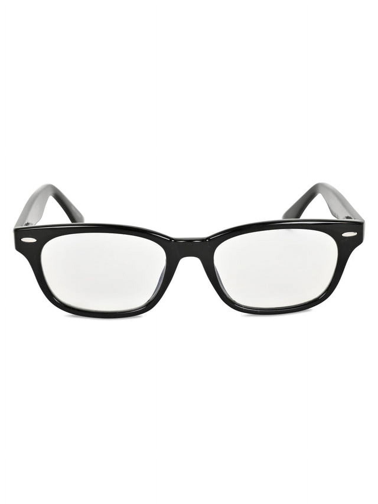 eyeSQUARED Adult Black Frame Blue Light Blocking Glasses with Blue Eco Friendly Case