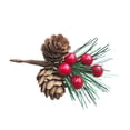 thumbnail image 3 of 10 Pcs Baies de Noël Rouges et Pommes de Pin Branches Fleurs Artificielles Fausses 8cm Artisanat Floral Décoration de Vacances Couronne, 3 of 13