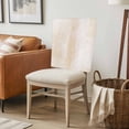 thumbnail image 6 of Beige Chair Back Covers, Removable Chair Covers for Dining Chairs Set of 8, Washable Chairs Slipcovers Back Seat Protector for Wedding Party 19"x20", 6 of 9