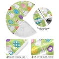 thumbnail image 2 of FMSHPON Easter Tree Skirt Colorful Eggs Bunny Xmas Christmas Tree Skirt Stand Mat for Holiday Party Decoration Indoor Outdoor 36 inches, 2 of 6