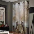 thumbnail image 3 of Quiet Wooden Bridge Window Treatments Curtains Valance Bathroom Kitchen Drapes Print Decor Kids Window Treatme, 3 of 5