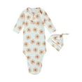 thumbnail image 4 of Robes de Nuit Unisexes pour Bébé, Ensemble de Pyjama avec Sac de Couchage à Manches Longues et Chapeau, 4 of 9
