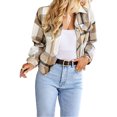 thumbnail image 3 of SAYOO Chaqueta a cuadros de otoño e invierno para mujeres SAYOO moda, 3 of 9