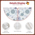 thumbnail image 3 of Sikiie Retro ice blue snowflakes Christmas Tree Skirt, Christmas Tree Decorations, Christmas Decor, Tree Mat Decoration(30-48IN)-36", 3 of 6