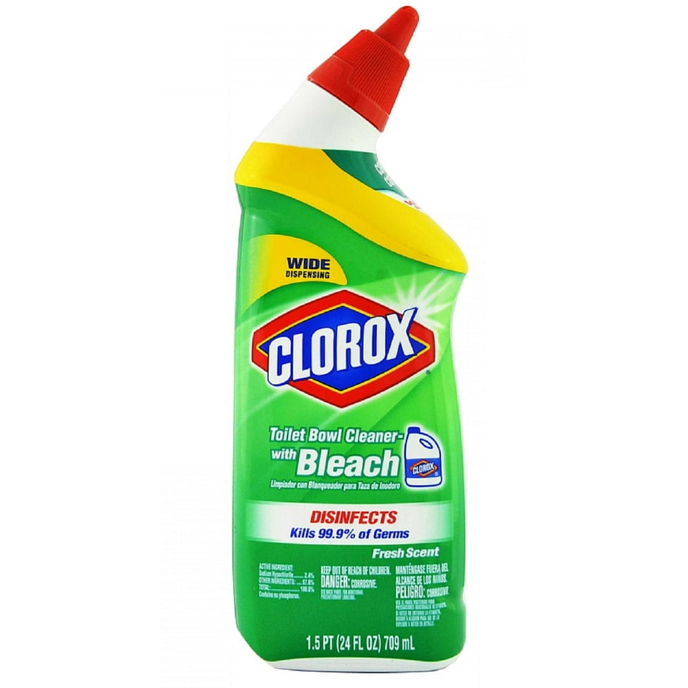 Clorox Toilet Bowl Cleaner with Bleach, Fresh Scent 24 oz (Pack of 3