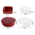 thumbnail image 6 of Round Plastic Divided Serving Tray with Lid 4/5 Individual Dishes Food Storage Containers Snack Fruit Veggie Candies Serving Platter Home Supplies, 6 of 7