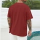 thumbnail image 4 of Tops para hombre, blusas y camisas de cuello redondo y manga corta para hombre, blusas casuales de cuello redondo con estampado de moda para hombre, blusas de cuello redondo y manga corta, camisas par, 4 of 5