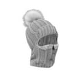 thumbnail image 2 of Women Winter Hat Neck Scarf Headwear Knitted Cold Weather Neckerchief Riding Cap Gray, 2 of 8