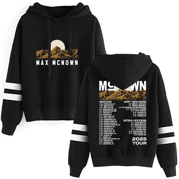 Max McNown 2025 Tour Pullover Hoodie Long Sleeve Pocketless Sweatshirt Unisex Clothes