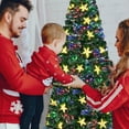 thumbnail image 3 of UHOMEPRO 7FT Pre-Lit Christmas Tree with Multicolor Fiber Optic Lights & Star Topper, Realistic Artificial Spruce, Easy Assembly Metal Stand, for Indoor Home Holiday Decor, 3 of 11