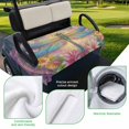 thumbnail image 5 of Golf Cart Seat Covers for 2 Seater,Purple Dragonfly Microfiber Cart Seat Towel Blanket,Colorful Flowers Watercolor Chic Floral Plant Absorbent NonSlip Bench Seats Protector for Golf Course 51"x31", 5 of 9