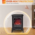 thumbnail image 6 of HOMCOM Electric Fireplace Stove with Overheat Protection 750W/1500W Black, 6 of 10