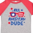 thumbnail image 4 of Inktastic 4th of July All American Dude with Red and Blue Glasses Boys Toddler T-Shirt, 4 of 5