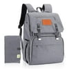 Diaper Bag Backpack, Waterproof Multi Function Baby Travel Bags (Classic Gray)