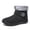 Black, variant on Women Winter Snow Boots: Fur Lined Warm Slip On Boots for Women Waterproof Non Slip Booties for Commute Outdoor Walking