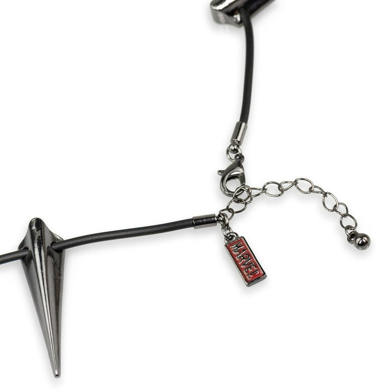 Marvel Black Panther Claw Necklace (10 Steel Claws, Leather