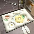 thumbnail image 3 of Soft Diatom Mud Floor Mat Expansion Small Flower 3D Vision Bathroom Toilet Non-slip Floor Mat, 3 of 4
